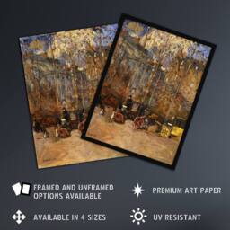 Artery8 Frank Edwin Scott Horse Drawn Carriages Cabs Framed Wall Art Print in Brown - Size: A4 - thumbnail 2