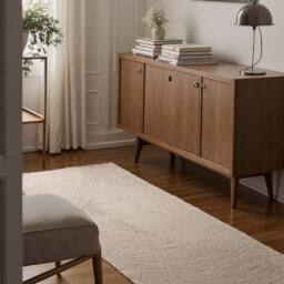 THE RUGS Eleni Wool Rug Hand Tufted Wool Geometric Area Rug Scandinavian Style in Cream - Size: 120 cm x 180 cm - thumbnail 9