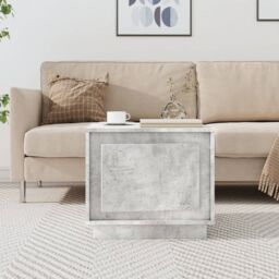 Berkfield Home Coffee Table Concrete Grey 51x50x44 cm Engineered Wood - Size: 51 x 50 x 44 cm - thumbnail 1