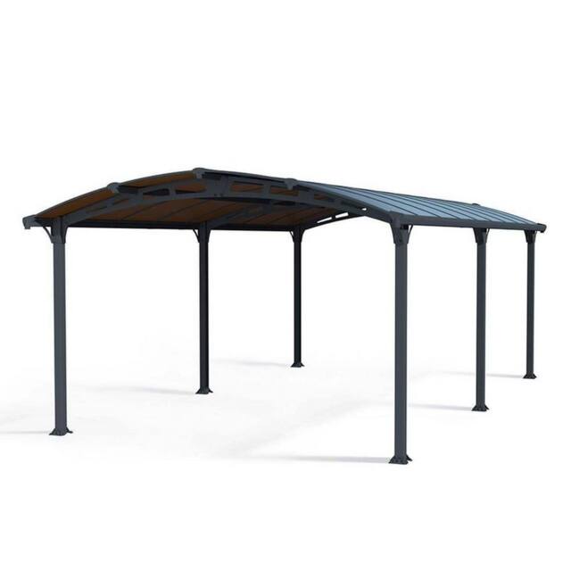 Palram Arcadia Carport 6400 - Polycarbonate - L649 x W359 x H242 cm - Grey - image 1