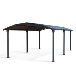 Palram Arcadia Carport 6400 - Polycarbonate - L649 x W359 x H242 cm - Grey - thumbnail 1