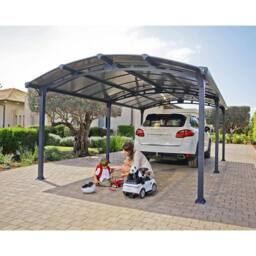 Palram Arcadia Carport 6400 - Polycarbonate - L649 x W359 x H242 cm - Grey - thumbnail 2