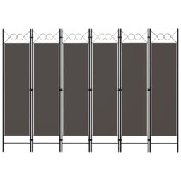 Berkfield Home 6-Panel Room Divider Anthracite 240x180 cm in Black