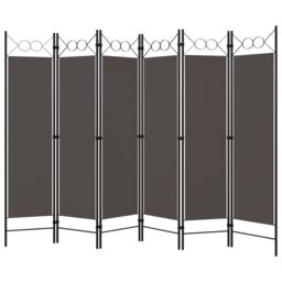 Berkfield Home 6-Panel Room Divider Anthracite 240x180 cm in Black - thumbnail 2