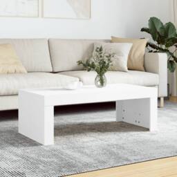 Berkfield Home Modern Coffee Table White 102x50x36 cm Engineered Wood - Size: 102 x 50 x 36 cm - thumbnail 2