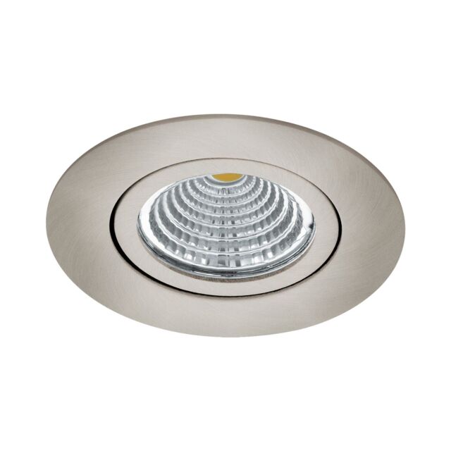 Loops Wall / Ceiling Recess Round Downlight Satin Nickel Spotlight 6W Built in LED in Metallics - image 1