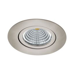 Loops Wall / Ceiling Recess Round Downlight Satin Nickel Spotlight 6W Built in LED in Metallics - thumbnail 1