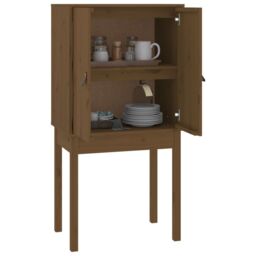 Berkfield Home Highboard Honey Brown 60x40x120 cm Solid Wood Pine - Size: 60 x 40 x 120 cm - thumbnail 4
