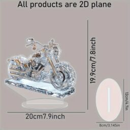 Leaper Motorbike Acrylic 2D Desktop Decoration in Clear - thumbnail 4
