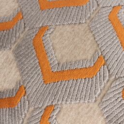 Paoletti Ledbury Geometric Velvet Cushion in Pale Orange - Size: 45 cm x 45 cm - thumbnail 5