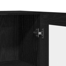 Berkfield Home Book Cabinet - Black Oak, 82.5 x 30.5 x 80 cm, Made of Engineered Wood - Size: 82.5 x 30.5 x 80 cm - thumbnail 9