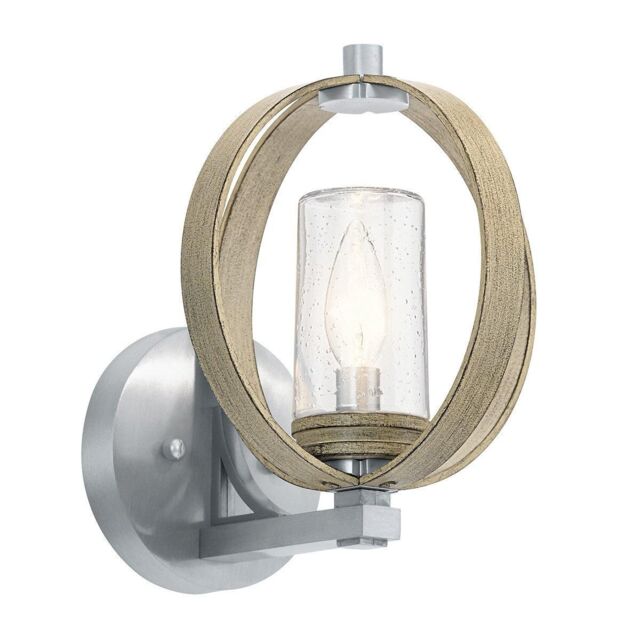 Netlighting Kichler Grand Bank Outdoor Modern Wall Lamp Distressed Antique Grey IP44 - image 1
