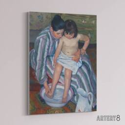 "Artery8 Mary Cassatt The Child's Bath Canvas Wall Art Print - Size: W18"" x H24""" - thumbnail 2