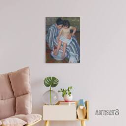 "Artery8 Mary Cassatt The Child's Bath Canvas Wall Art Print - Size: W18"" x H24""" - thumbnail 3