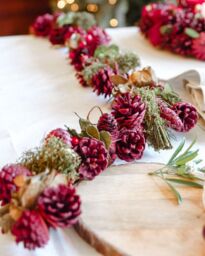 Dibor Cinnamon Pine Xmas Table Decoration Christmas Garland 1.05m - Size: Large - thumbnail 1