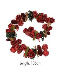 Dibor Cinnamon Pine Xmas Table Decoration Christmas Garland 1.05m - Size: Large - thumbnail 2