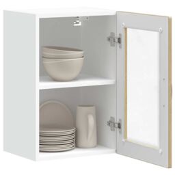 Berkfield Home Kitchen Wall Cabinet with Glass Door¬†Porto Sonoma Oak in Brown - thumbnail 5