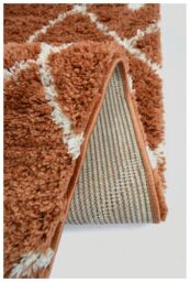 THE RUGS Snug Collection Nomadic Shaggy Rugs - I044A in Terracotta - Size: 160 cm x 230 cm - thumbnail 4