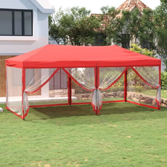 Berkfield Home Folding Party Tent with Sidewalls Red 3x6 m - image 1