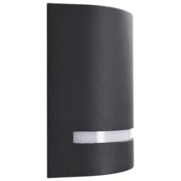 Berkfield Home Outdoor Wall Lights 2 pcs 35 W Black Half-round - thumbnail 4