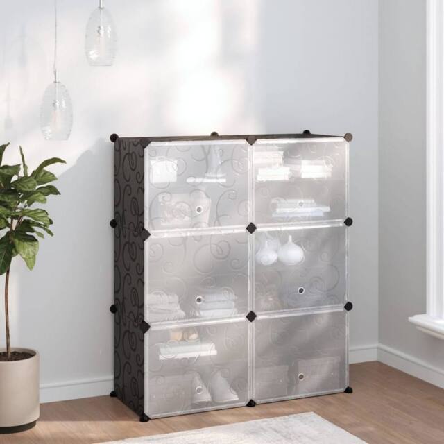 Berkfield Home Shoe Rack Black 84.5x31x93.5 cm PP - image 1