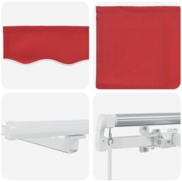 Berkfield Home Manual Retractable Awning with LED Red 400x300 cm - thumbnail 8
