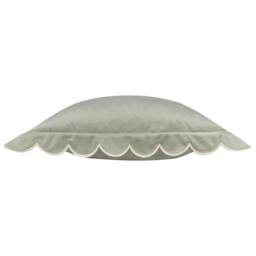 Furn Lil Scallop Velvet Cushion in Green - Size: 45 cm x 45 cm - thumbnail 4