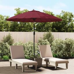 Berkfield Home Outdoor Parasol with Aluminium Pole 270 cm Bordeaux Red