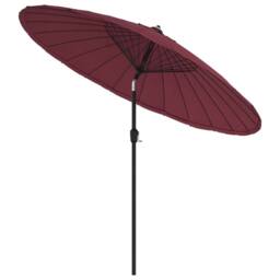 Berkfield Home Outdoor Parasol with Aluminium Pole 270 cm Bordeaux Red - thumbnail 3