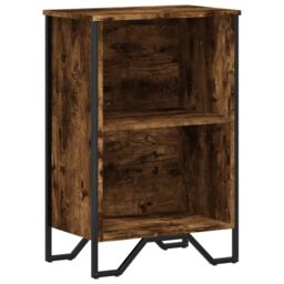 Berkfield Home Bookcase Smoked Oak 50x31x74.5 cm Engineered Wood in Brown - thumbnail 2