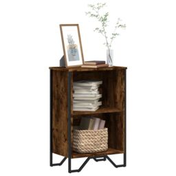 Berkfield Home Bookcase Smoked Oak 50x31x74.5 cm Engineered Wood in Brown - thumbnail 1