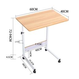 ExtraStar C-Shaped Height Adjustable Mobile Laptop Desk, MDF Top in Natural - thumbnail 4