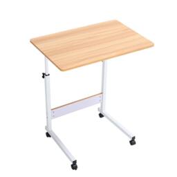 ExtraStar C-Shaped Height Adjustable Mobile Laptop Desk, MDF Top in Natural - thumbnail 3