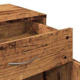 Berkfield Home Rolling Cabinet Old Wood 45x38x54 cm Engineered Wood in Brown - Size: 45 x 38 x 54 cm - thumbnail 9
