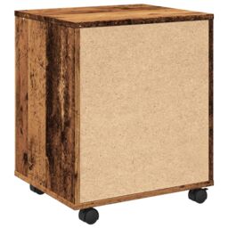 Berkfield Home Rolling Cabinet Old Wood 45x38x54 cm Engineered Wood in Brown - Size: 45 x 38 x 54 cm - thumbnail 7