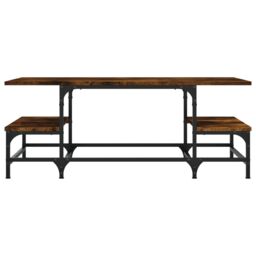 Berkfield Home Coffee Table Smoked Oak 100x50.5x40 cm Engineered Wood in Brown - thumbnail 4