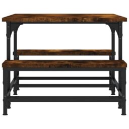 Berkfield Home Coffee Table Smoked Oak 100x50.5x40 cm Engineered Wood in Brown - thumbnail 5