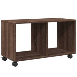 Berkfield Home Decorative vidaXL¬†Rolling¬†Cabinet¬†Brown Oak 72x33x42.5 cm Engi in Brown - thumbnail 7