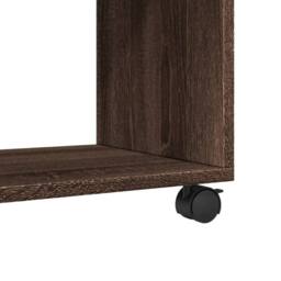 Berkfield Home Decorative vidaXL¬†Rolling¬†Cabinet¬†Brown Oak 72x33x42.5 cm Engi in Brown - thumbnail 8