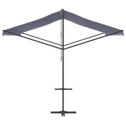 Berkfield Home Free Standing Awning Blue & White 400x300 cm Fabric & Steel - thumbnail 4