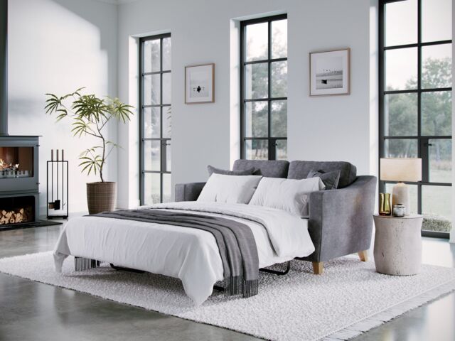 The Great Sofa Company Jackson Chenille Sofa Bed in Grey - Size: 2 Seater - image 1