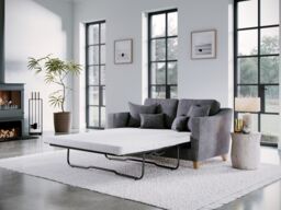 The Great Sofa Company Jackson Chenille Sofa Bed in Grey - Size: 2 Seater - thumbnail 2