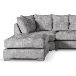 Furnishings For Less UK Bishop U-Shape Fabric 5 Seater Sofa Alaska Fabric Grey Scatter Back - thumbnail 2