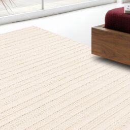 The Rug Shop UK Cream Modern Outdoor Easy to clean Hand Made Plain Area Rug - Size: 160 cm x 230 cm
