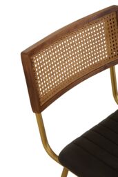 Orsina Buffalo Leather Dining Chair in Black - thumbnail 5