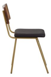 Orsina Buffalo Leather Dining Chair in Black - thumbnail 3