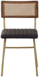 Orsina Buffalo Leather Dining Chair in Black - thumbnail 6