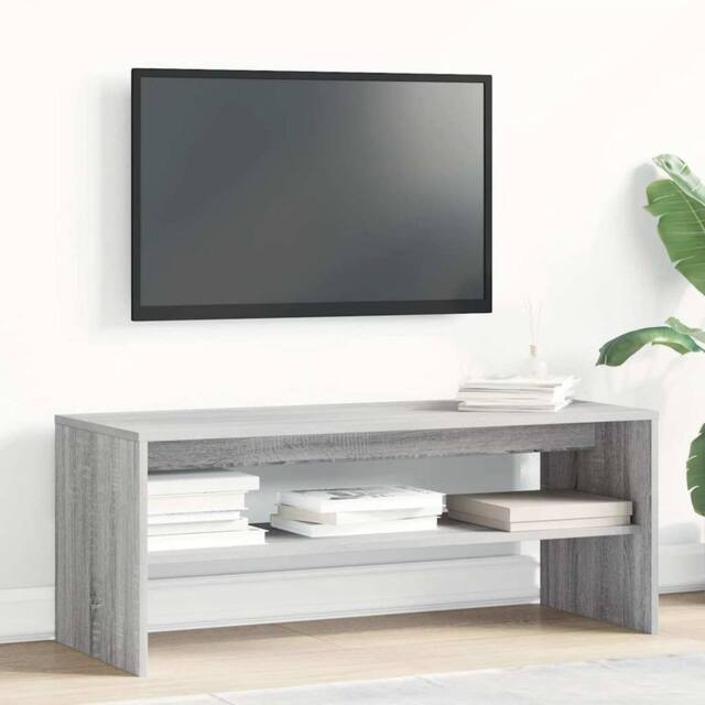 Berkfield Home TV Cabinet Grey Sonoma 100x40x40 cm Engineered Wood - Size: 100 x 40 x 40 cm - image 1