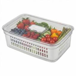 Havendro 1PCS 3.6L Fridge Organiser Container Basket Food Fruit Storage Box in Clear - thumbnail 1