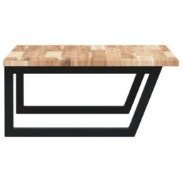 Berkfield Home Basin Shelf Wall Mounted Steel & Solid Wood Acacia in Brown - thumbnail 5